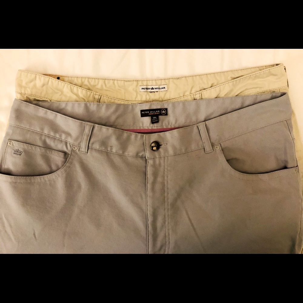 Lot/Bundle of 2 Peter Millar 5-Pocket Pants 38/32